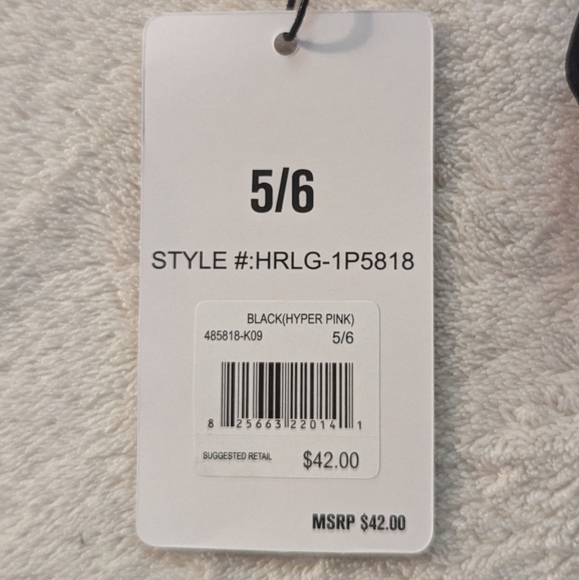 NWT Hurley Girls One Piece  Swimsuit Size- 5/6- Black/ Pink - Picture 3 of 5